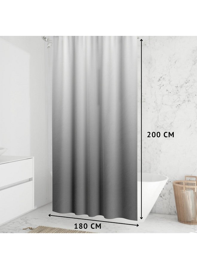 HOMETHREADS HOMETHREADS Embrace Luxury with Our 6.5-Feet Long Premium Polyester Shower Curtain with 12 Hooks for a Lavish Bathroom Ambiance | Stylish, Splendid, and Perfectly Sized (Black, 180x200cm)  - Image 2