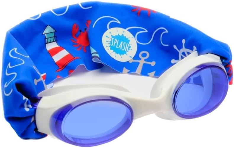 Splash Place نظارات السباحة من سبلاش بليس بحزام قماشي - للبالغين والأطفال - ألوان وردية وبنفسجية - Image 2