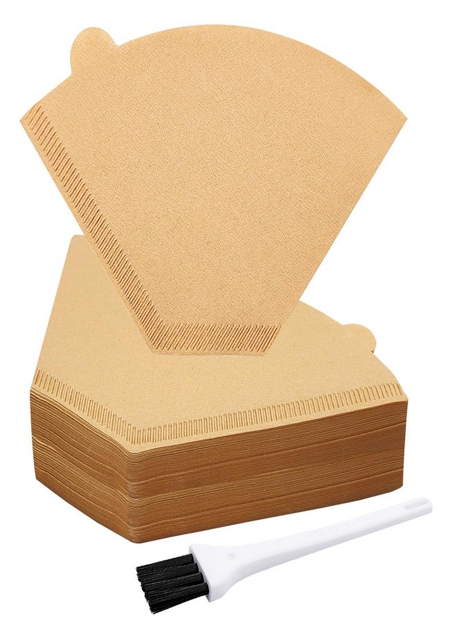 XYQMLY Coffee Filter #2, 100 Count 2-6 Cup Cone Unbleached Disposable Filters with White Brush,Compatible with Pour Over Coffee Maker - Image 1