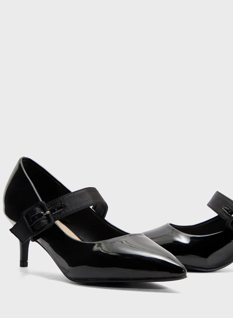 Spot-On Mary-Jane Pointed Pump
