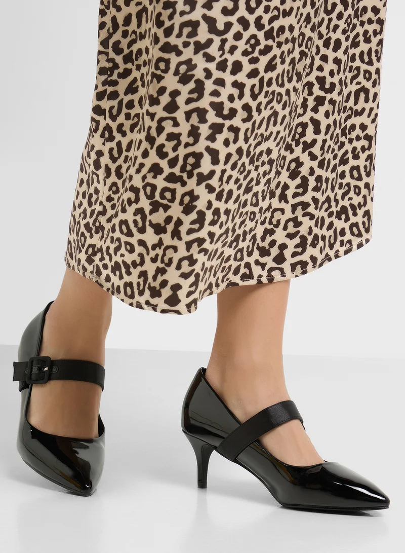 Spot-On Mary-Jane Pointed Pump