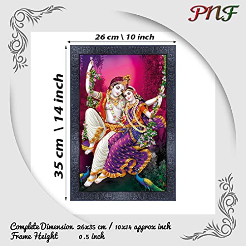 pnf Poster And Frames Radha Krishna Framed Wall Painting | For Living, Pooja Room | Home Decoration Item | Best Gifting Option (10 * 14inch,Multicolour,Synthetic) 14808 - Image 2