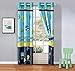 Better Home Style Better Home Style Printed Fun Multicolors Kids Room Window Curtain Treatment Drapes 2 Piece Set with Grommets (Monsters)  - Image 2