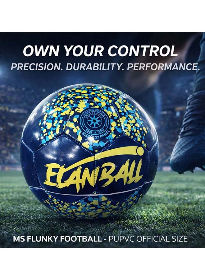Elan Ean Flunky Official Size 5 Football Blue – High-Durability PVC Soccer Ball with Vibrant Color and Consistent Bounce for Kids, Teens and Adult Recreation - Image 5