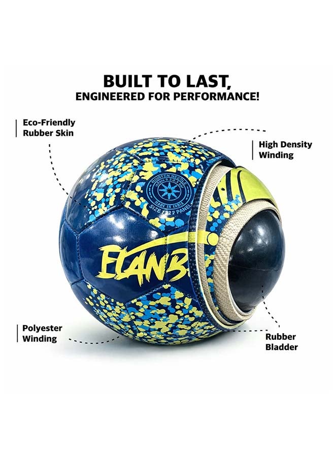 Elan Ean Flunky Official Size 5 Football Blue – High-Durability PVC Soccer Ball with Vibrant Color and Consistent Bounce for Kids, Teens and Adult Recreation - Image 4