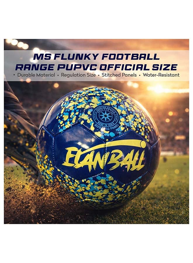 Elan Ean Flunky Official Size 5 Football Blue – High-Durability PVC Soccer Ball with Vibrant Color and Consistent Bounce for Kids, Teens and Adult Recreation - Image 3