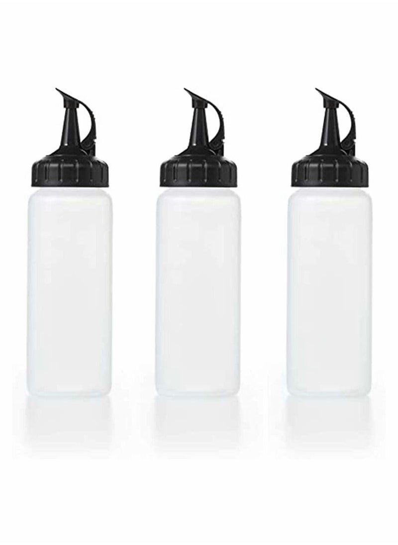 Excefore 3 Pcs Premium Plastic Condiment Squeeze Bottles For Seasonings, Paints, Oils, Dressings, Salad Dressings, Craft Food Grade with Funnel (175ml)  - Image 1