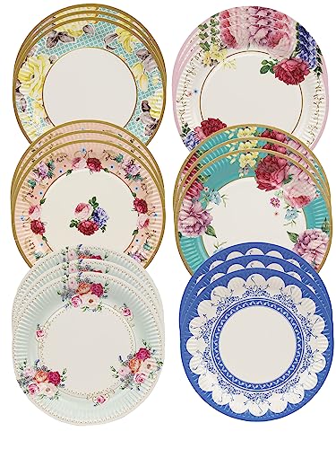 Talking Tables Afternoon Tea Vintage Floral Paper Plates | 24 Count (1 Pack) | Truly Scrumptious | for Birthday Party, Baby Shower, Wedding Hen Party and Anniversary, Disposable Tableware - Size 9' - Image 5