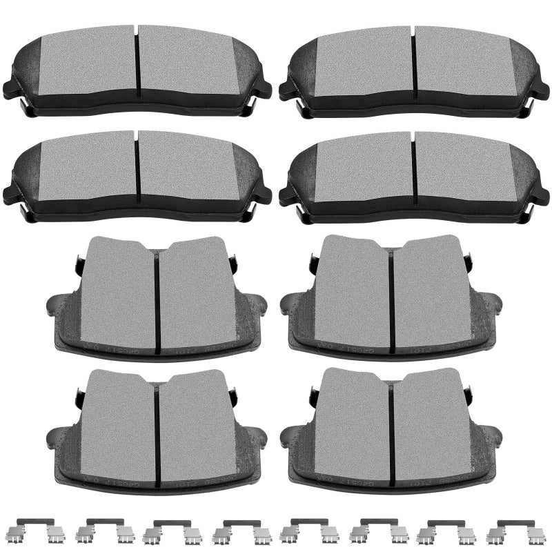 SCITOO RWD Ceramic Brake Pads 8pcs Front Rear Set Fit For 20052020 For Chrysler For 30020092020 For Dodge For Challenger20062018 2020 For Dodge For Charger20052008 For Dodge For Magnum