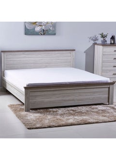 Home Box Angelic King Bed 211x100x192.4 cm Light Beige, Mattress Size - 180x200cm  - Image 1