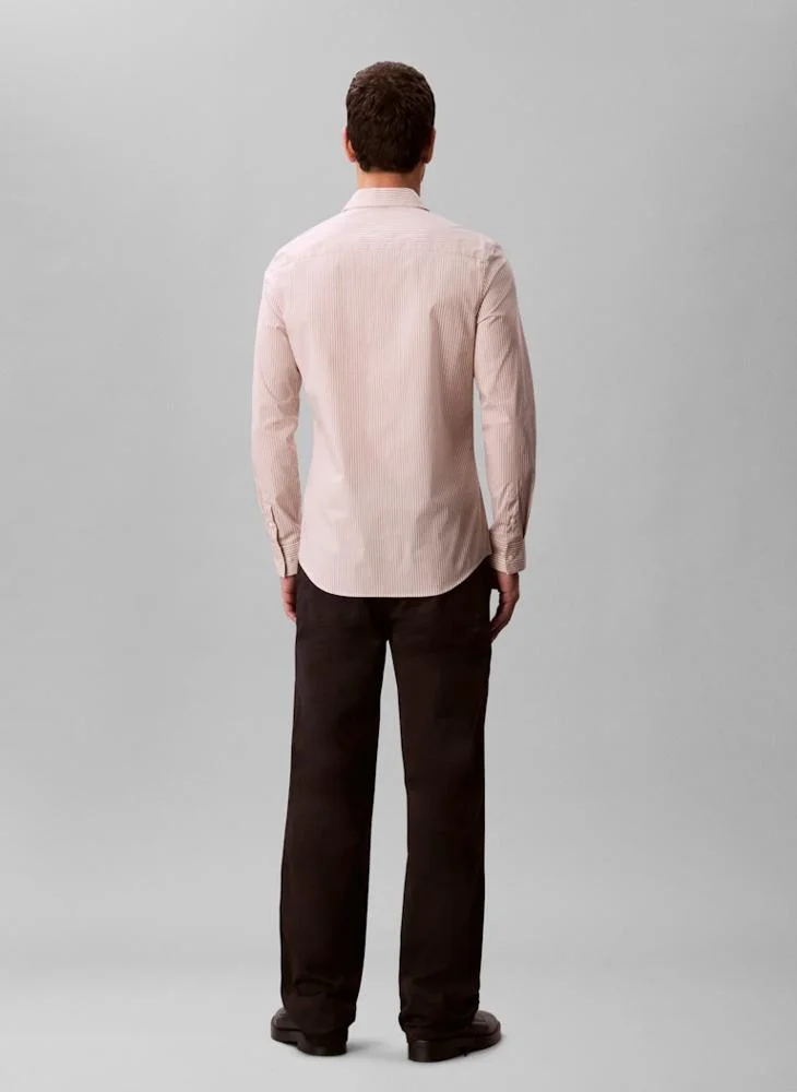 كالفن كلاين Long Sleeve Stripe Slim Fit Shirt