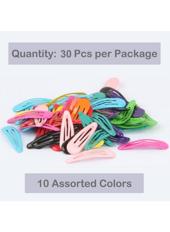 JFFX Ffx 30 Pcs Colorful Snap Hair Clips For Girls 2 Inch Nonslip Metal Hair Barrettes In 10 Assorted Color For Kids Toddlers Teens Women Hair Accessories - Image 4
