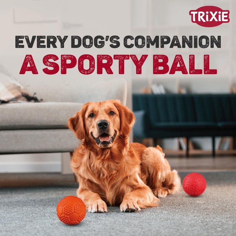 Trixie Sport Ball Natural Rubber Toy with Sound for Pet Dog/Cat,ø 7 cm - Image 3