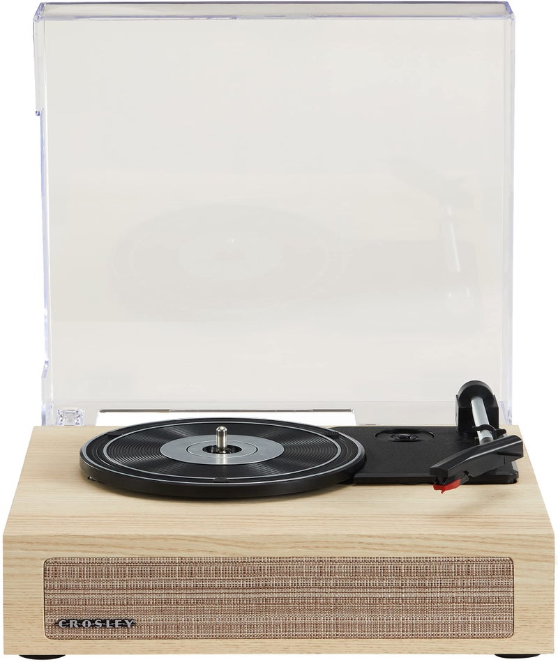 Crosley CR6042A-NA Scout 3-Speed Bluetooth Turntable with Built-in Speakers, Natural - Image 1