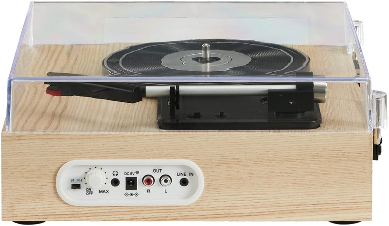 Crosley CR6042A-NA Scout 3-Speed Bluetooth Turntable with Built-in Speakers, Natural - Image 4