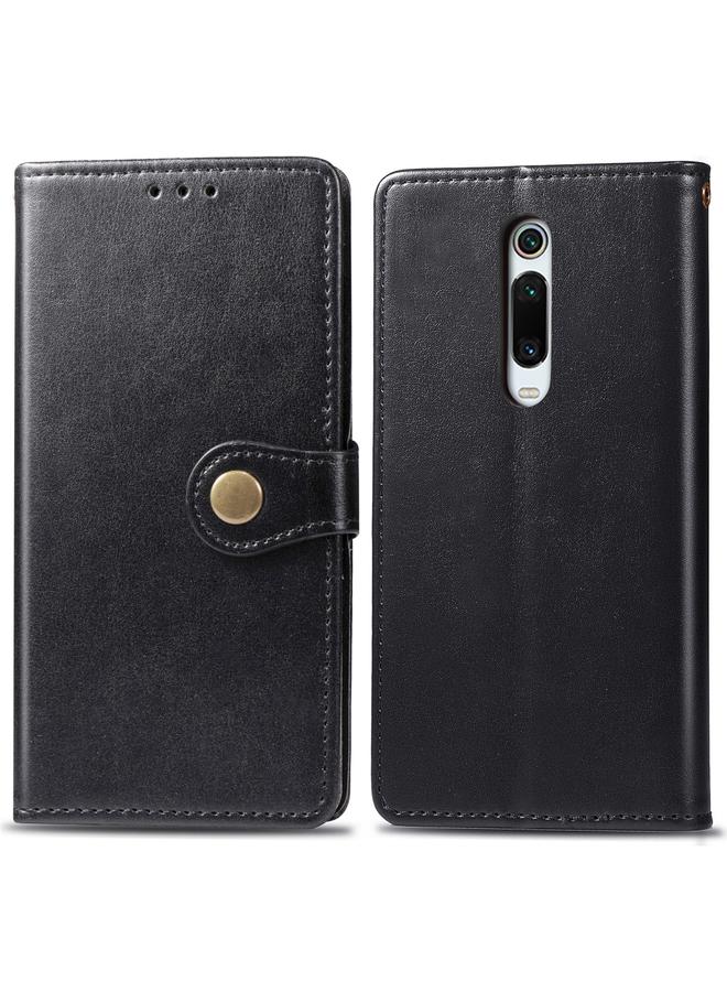 The Bros Retro Solid Color Leather Buckle Mobile Phone Protection Leather Case with Lanyard & Photo Frame & Card Slot & Wallet & Bracket Function for Xiaomi 9T / 9T Pro / Redmi K20 / Redmi K20 Pro