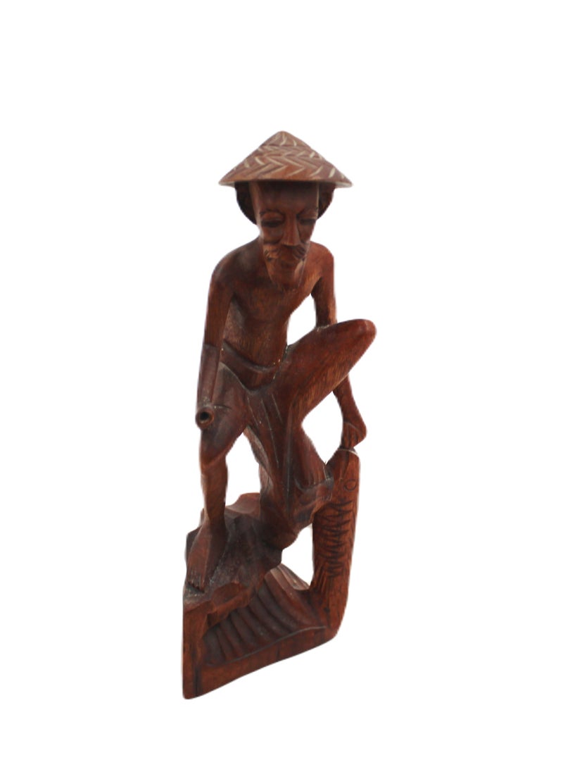 Indonesian Wooden Handmade Fisherman 20 cm - pzsku/Z2CB2F65AD40A69A83097Z/45/_/1731764048/fa3e2396-bd3a-45c9-a659-6a837c3a74b6