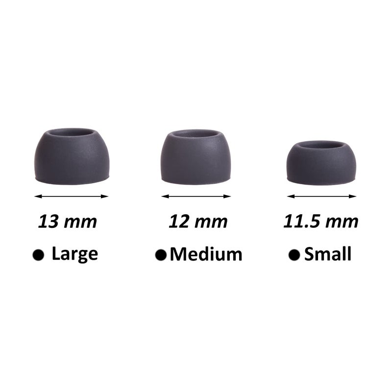 luakesa Replacement Silicone Tips Earbuds Eartips Set for Samsung Galaxy Buds Pro Headphones Fit in Case Ear Tips,6 Pairs (Phantom Black) - Image 4