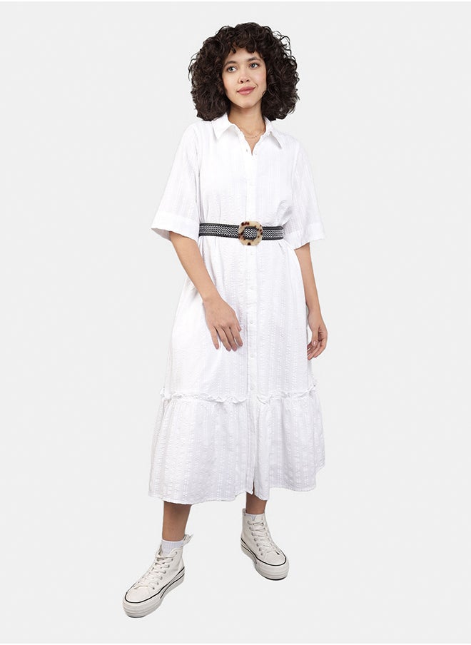 American Eagle - Ruffle Detail Shirt Dress - Image 1