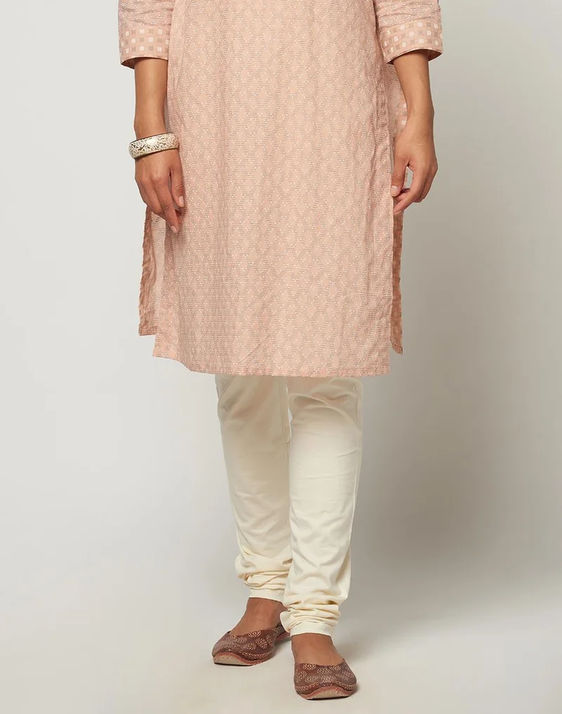 White Cotton Full Length Churidar
