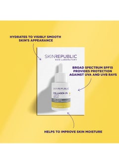 SKIN REPUBLIC Skin Republic 2% Collagen SPF 15 Anti-Aging Serum to reduce fine lines and wrinkles, Helps keep skin plump and firm for a youthful look (30ml)  - Image 3