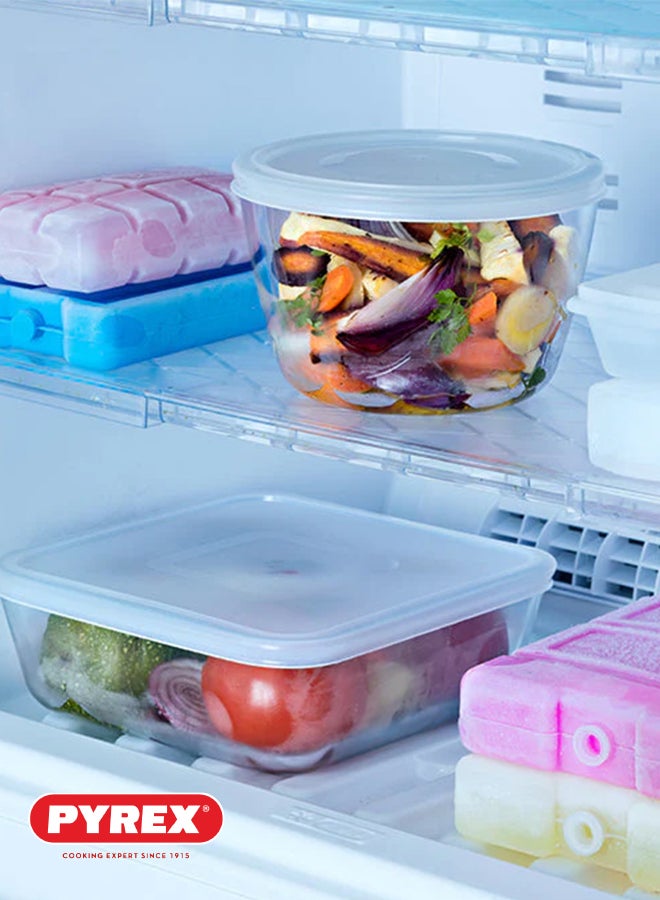 Pyrex Cook & Freeze Round Dish with Lid 1.6L, Borosilicate Glass Food Storage Container, Freezer to Oven Safe, Meal Prep, Baking & Food Storage Solution - Image 4