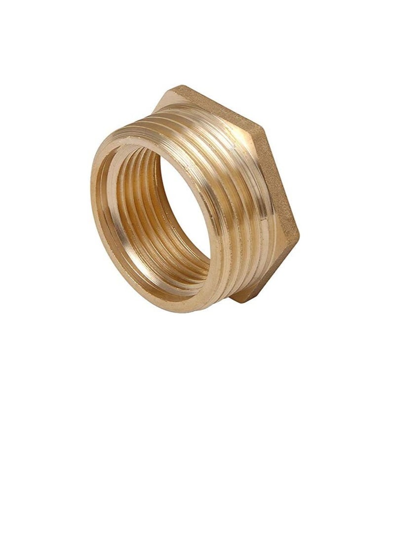 بوش تخفيض نحاسي 3/4 × 1/2 بوصة شجيرة مسدس نحاسي 3/4 × 1/2 شجيرة مخفض مدخل الغسالة - Image 1