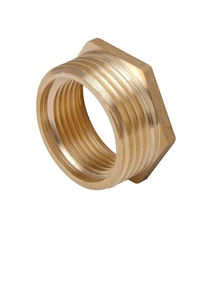 بوش تخفيض نحاسي 3/4 × 1/2 بوصة شجيرة مسدس نحاسي 3/4 × 1/2 شجيرة مخفض مدخل الغسالة - Image 3