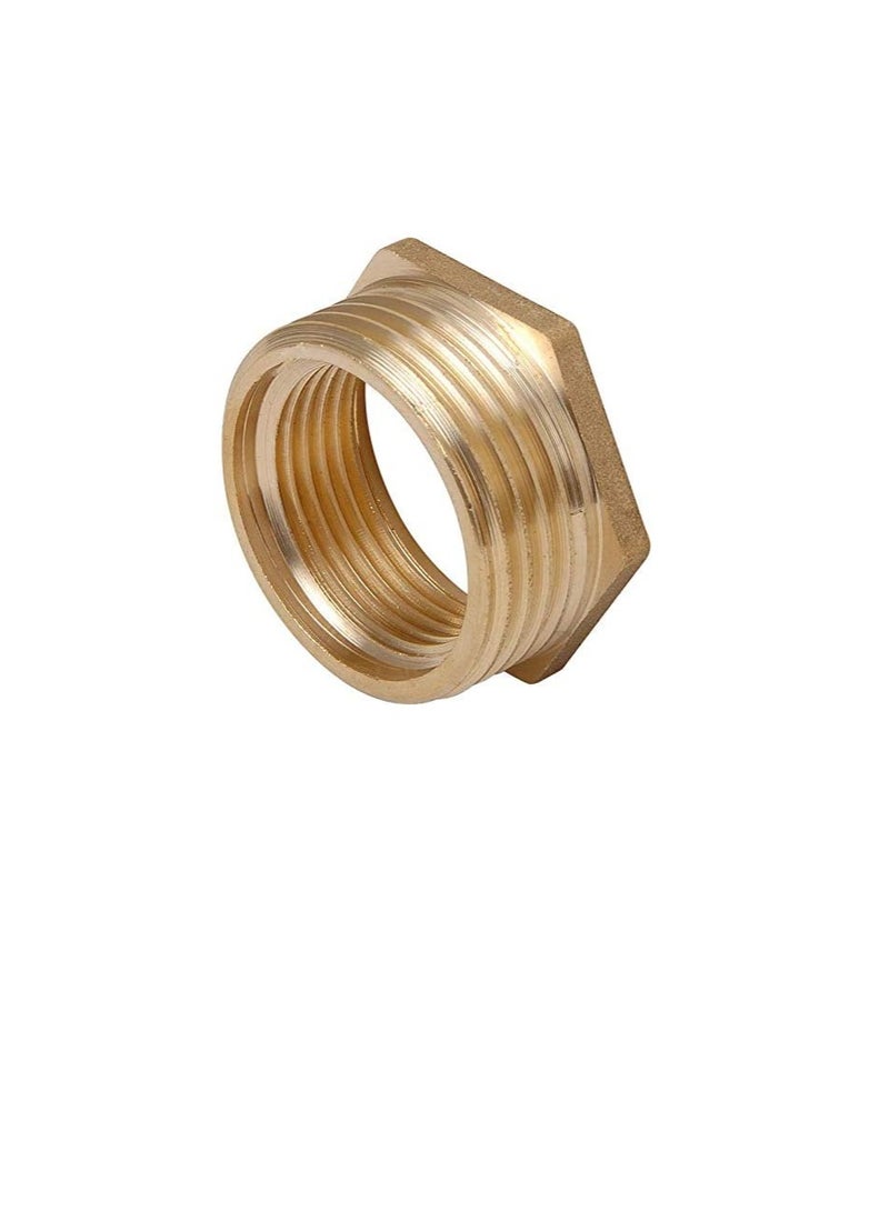 بوش تخفيض نحاسي 3/4 × 1/2 بوصة شجيرة مسدس نحاسي 3/4 × 1/2 شجيرة مخفض مدخل الغسالة - Image 2