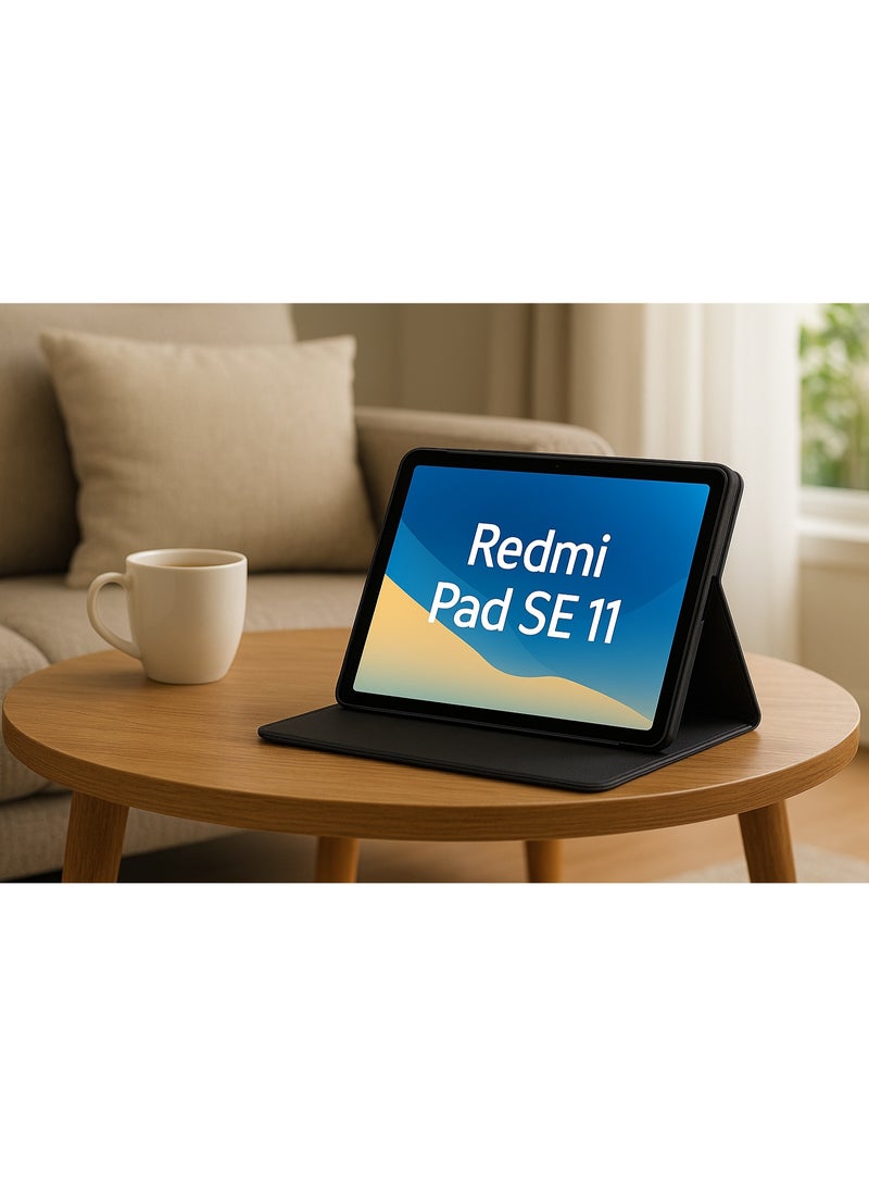 جراب حماية كاملة لتابلت Redmi Pad SE 11 – تصميم أنيق وعملي يجمع بين الحماية الكاملة والراحة في الاستخدام – اللون الأسود - Image 1