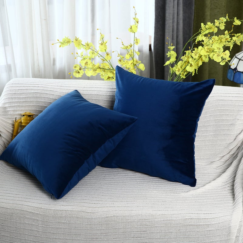 Velvet Solid Color Creative Nap Pillow Super Soft Sofa Cushion Stuffed Pillow Jacket - Image 1