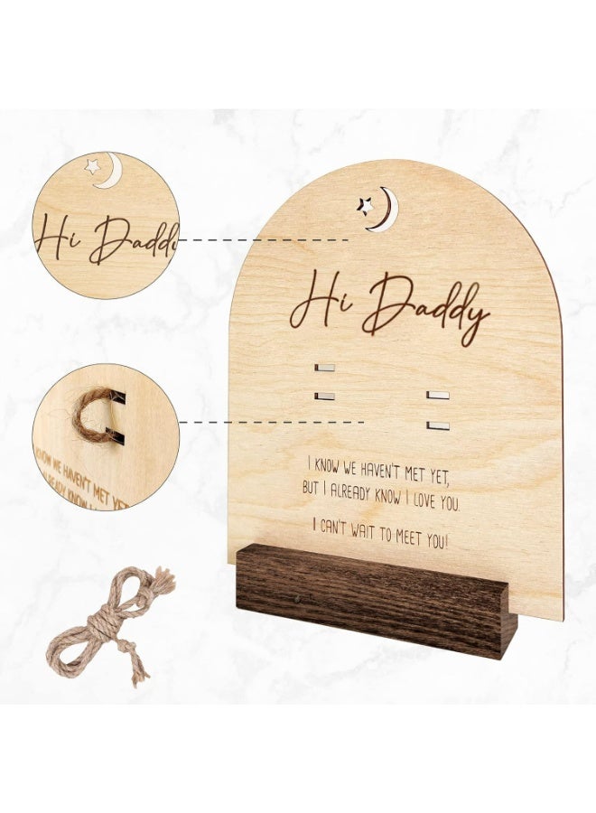 CMGTYYD Wooden Pregnancy Picture Frame,Ideas Beautiful Decor Sign for The Announcement of Pregnancy,Tabletop Ornaments Photo Frames for First Time Mom Dad Gifts - Image 4