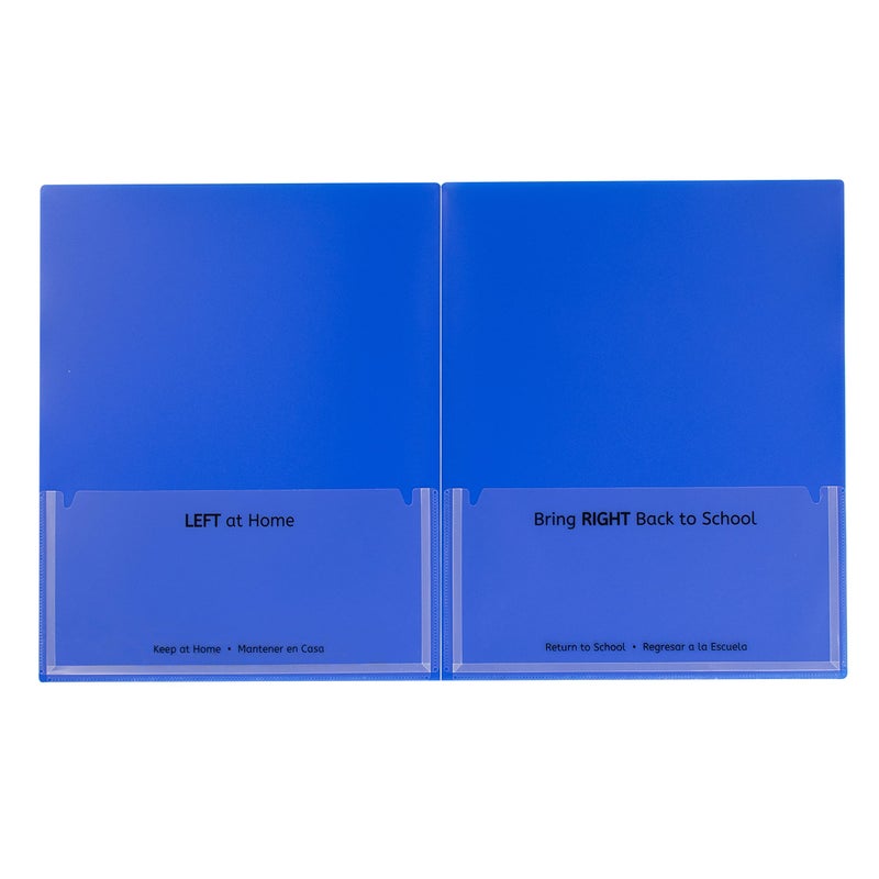 C-Line Classroom Connector School-to-Home Folders, Blue, 25 per Box (32005) - Image 2