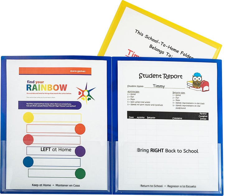 C-Line Classroom Connector School-to-Home Folders, Blue, 25 per Box (32005) - Image 4