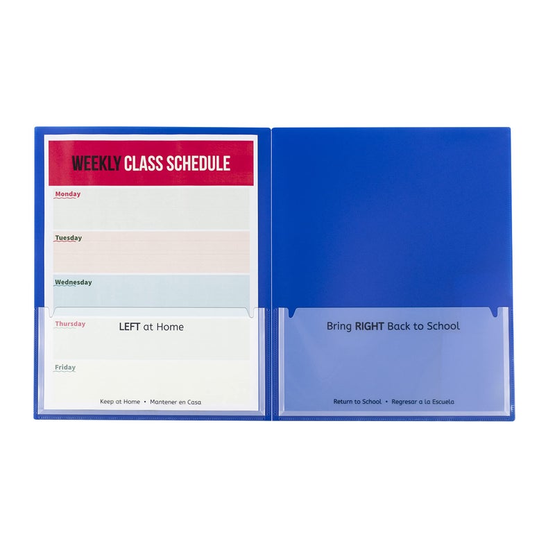 C-Line Classroom Connector School-to-Home Folders, Blue, 25 per Box (32005) - Image 3