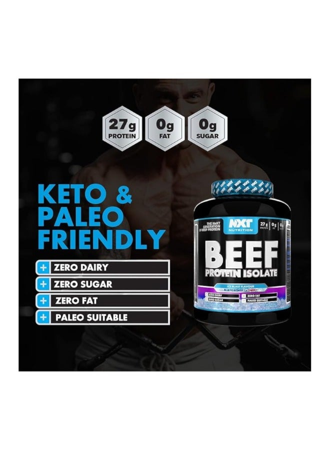 NXT Nutrition Beef Protein Isolate, Ice Blast Blue Raspberry & Cherry Flavour, 1.8kg, 60 Servings - Image 3