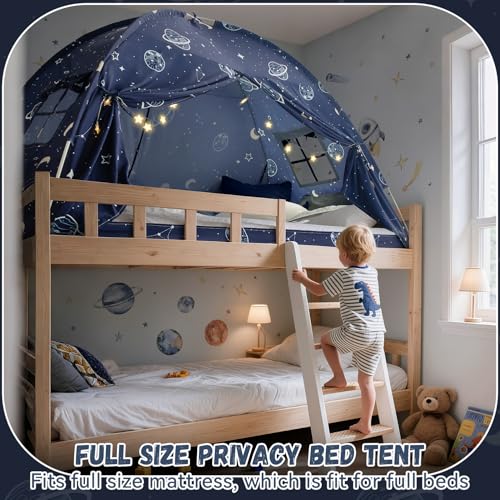Avrsol Toddler Bed Tent Full Space Canopy Indoor for Kids Boys Kids Bed Canopy Full Size Galaxy Dome Playhouse Tents Floor Privacy Space on Bed Sleeping Tent for Girls Birthday Toy House Gift - Image 5