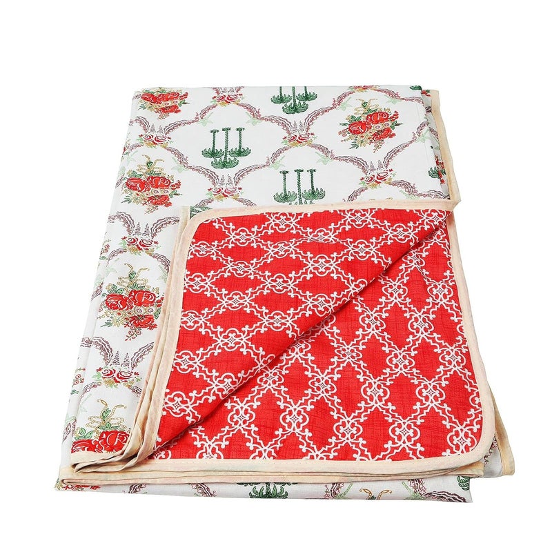 TIQH TIQH 100 Heavy Cotton Super Soft Summer Special Bed Reversible BlanketDuvetAC Comforter Light Weight AC Dohar Single Blue Carry  - Image 2