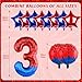 AXBMM 40 Inch Spider Theme Number Balloon Number Block Foil Number 3 Balloons Large Big Numbers Helium Balloon for Girls Boys 3th Birthday Theme Party Decorations Number 3 - Image 4