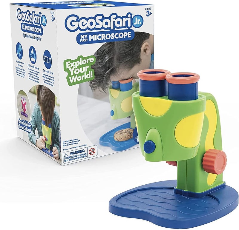 إديوكيشنال إنسايتس لعبة المجهر التعليمية GeoSafari Jr. – أول مجهر للأطفال الصغار، علوم ما قبل المدرسة، لعبة STEM، هدية للأولاد والبنات، من عمر 3 سنوات فما فوق - Image 1