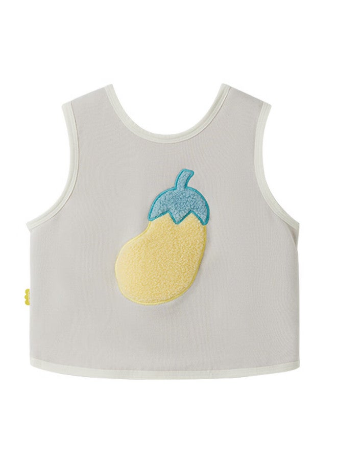 Papapapa Autumn Baby Boys And Girls Glutinous Cotton Reversible Fruit Vest Oatmeal Color Size 73 - Image 1