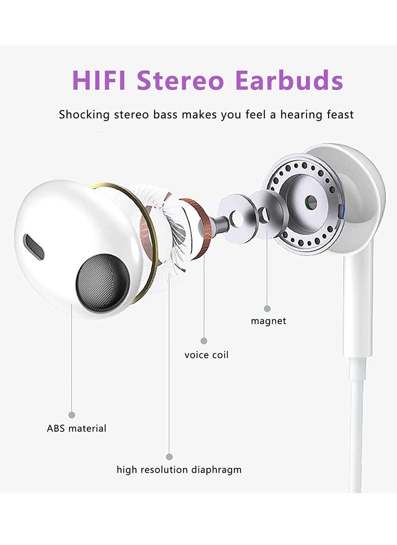 Generic Earbuds with Lightning Connector[Apple MFi Certified] (Built-in Microphone & Volume Control) Wired Headphones Compatible with iPhone 14/13/12/SE/11/XR/XS/X/7/7 Plus/8/8Plus Support All iOS  - Image 3