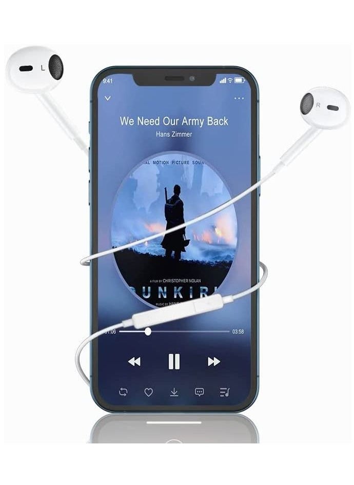 Generic Earbuds with Lightning Connector[Apple MFi Certified] (Built-in Microphone & Volume Control) Wired Headphones Compatible with iPhone 14/13/12/SE/11/XR/XS/X/7/7 Plus/8/8Plus Support All iOS  - Image 4