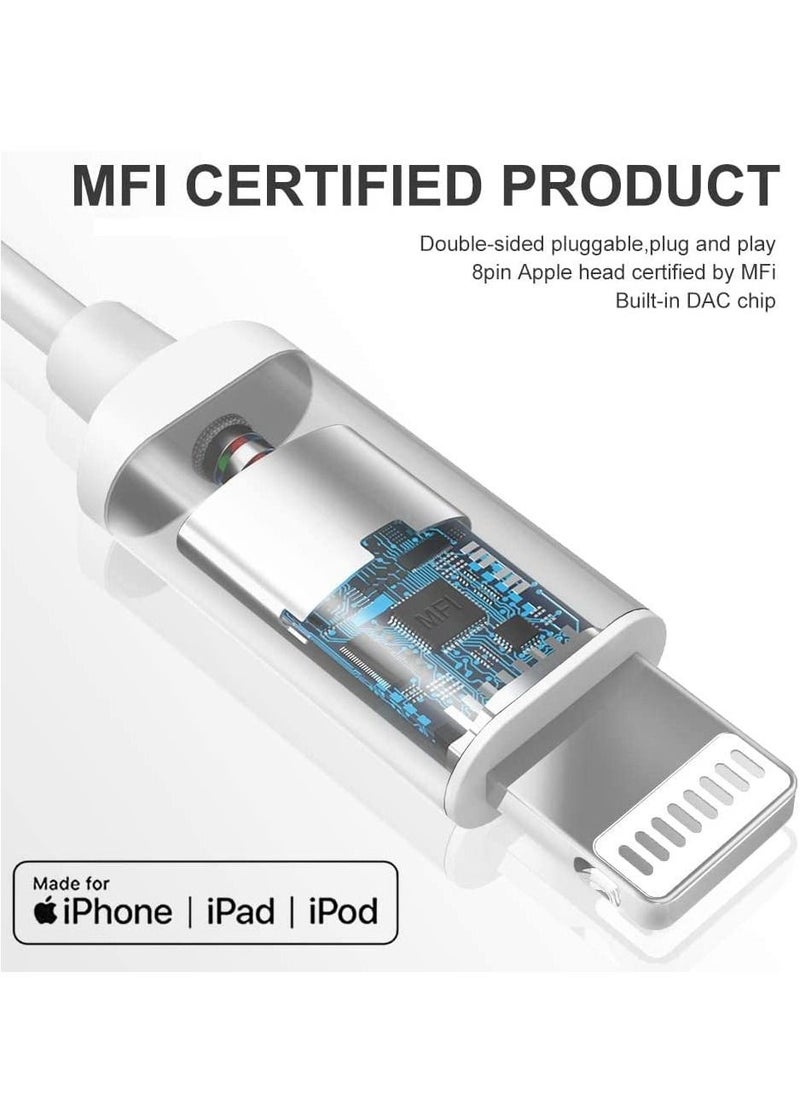 Generic Earbuds with Lightning Connector[Apple MFi Certified] (Built-in Microphone & Volume Control) Wired Headphones Compatible with iPhone 14/13/12/SE/11/XR/XS/X/7/7 Plus/8/8Plus Support All iOS  - Image 2
