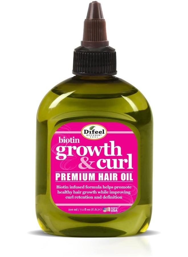 difeel - Biotin Growth & Curl Premium Hair Oil 7.1 Oz. - Image 1