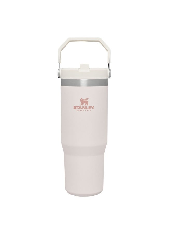 Stanley - Stanley IceFlow Flip Straw Water Bottle With Straw 0.88L - Keeps Cold For 12+ Hours - Leakproof - Stainless Steel Water Bottle - BPA-Free Travel Mug - Easy to Carry - Dishwasher Safe - white/cream - Image 1