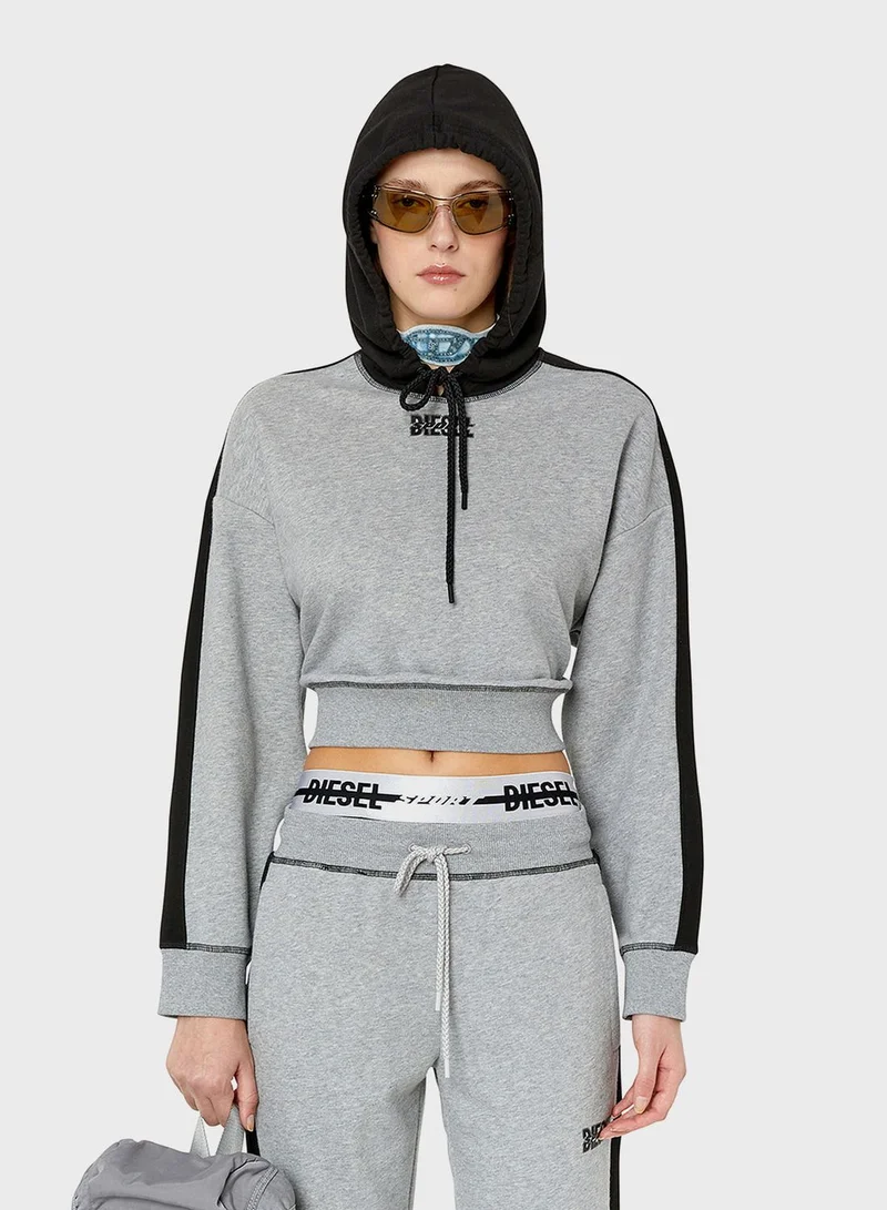 DIESEL Hooded Crop Sweater