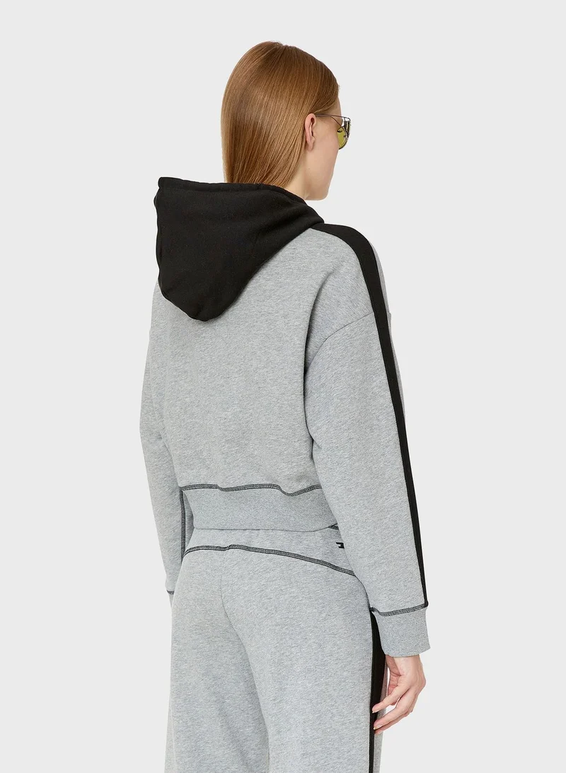 DIESEL Hooded Crop Sweater