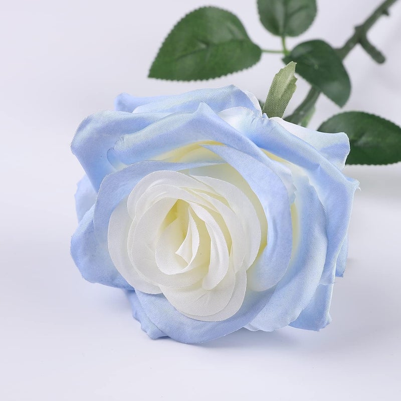 Hidak Roses Artificial Silk Flowers Faux Rose Flower Long Stems Bouquet for Arrangement Wedding Centerpiece Party Home Office Decor Artificial Plant Craft Without Vase - Image 5