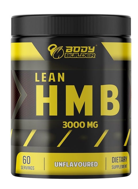Body Builder Lean HMB, Hydroxy Beta-Methyl butyrate-Support Muscle Recovery and Strength, Unflavored, 60 Servings